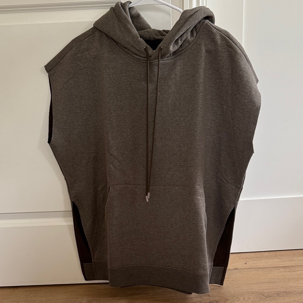 Anthony Thomas Melillo Olive Sleeveless Hoodie